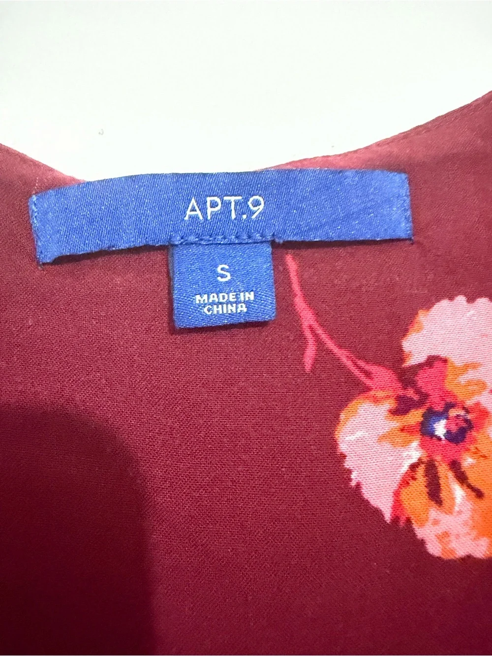 Apt. 9 Burgundy Floral V-Neck Sleeveless Maxi Dress - Picture 6 of 13